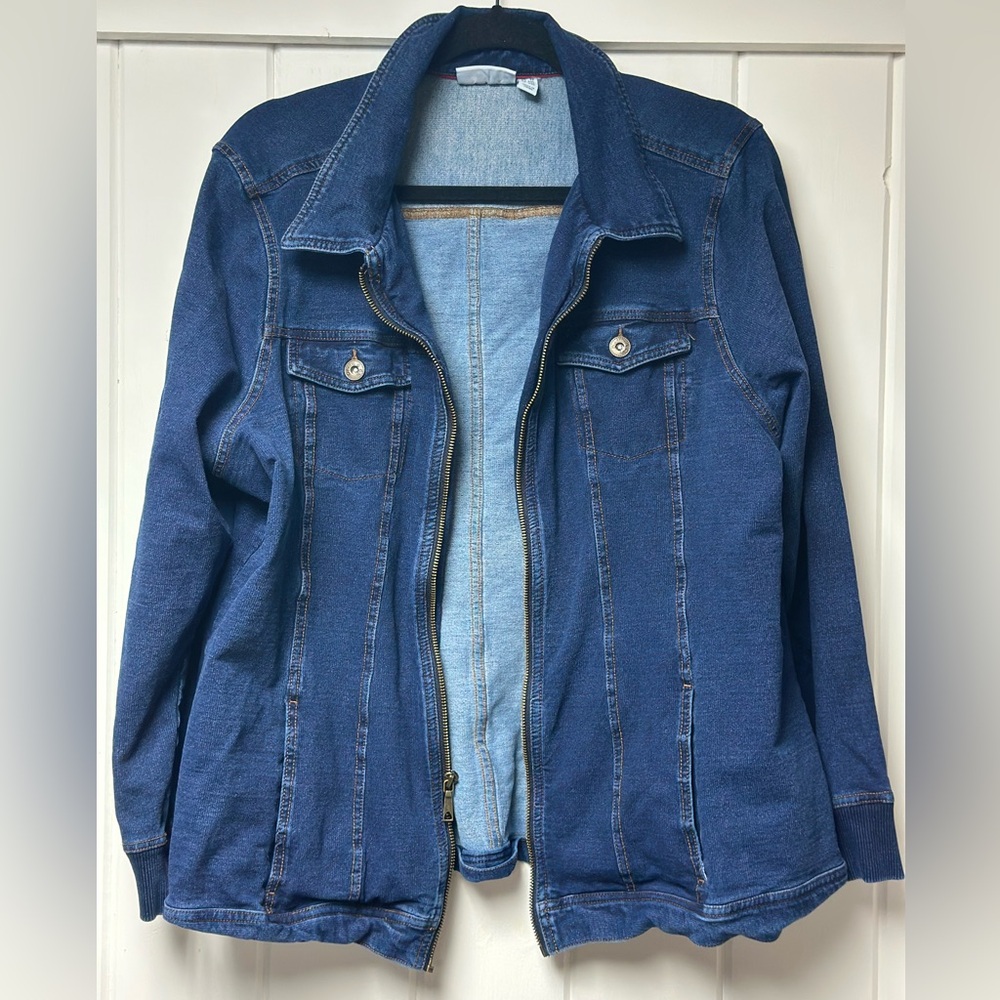 Knit denim jacket